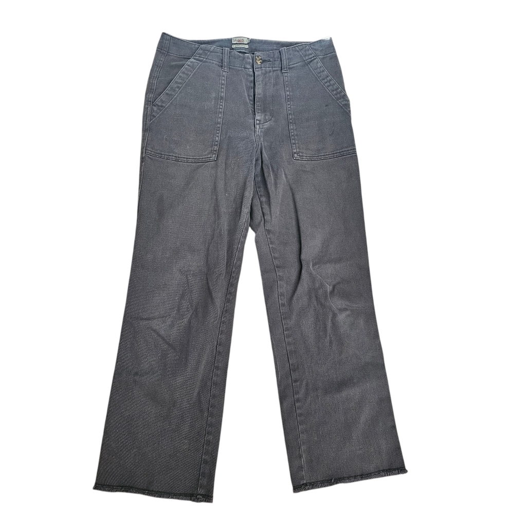 Faherty Sz 26 Utility Pants Raw Hem Olive Green Moss Women’s Stretch Twill Crop - Picture 2 of 6